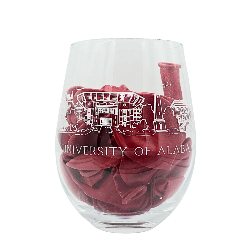 Alabama Skyline Wine Glass