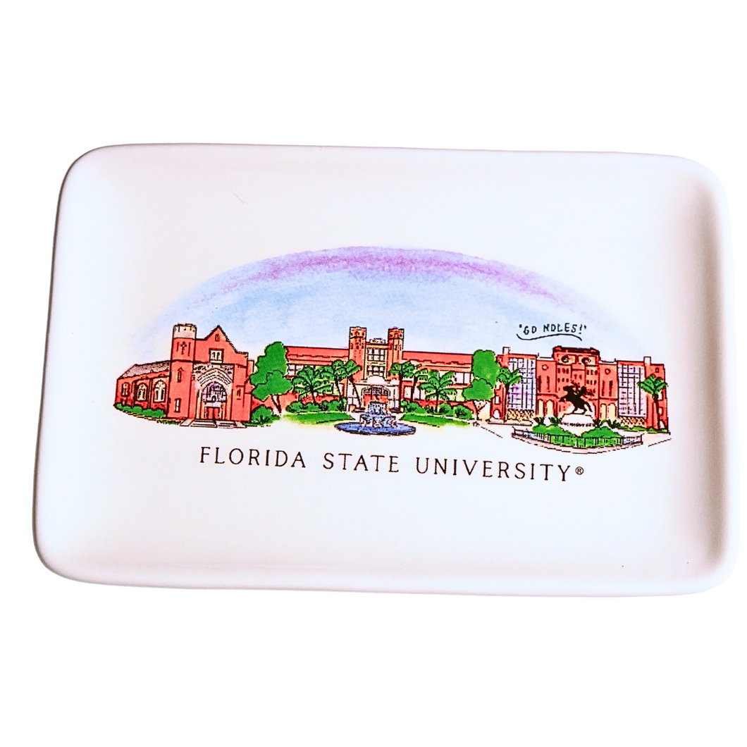 Florida State Skyline Ceramic Trinket Tray