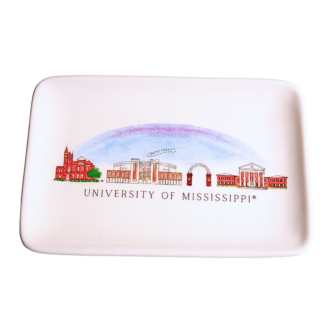 Ole Miss Skyline Ceramic Trinket Tray