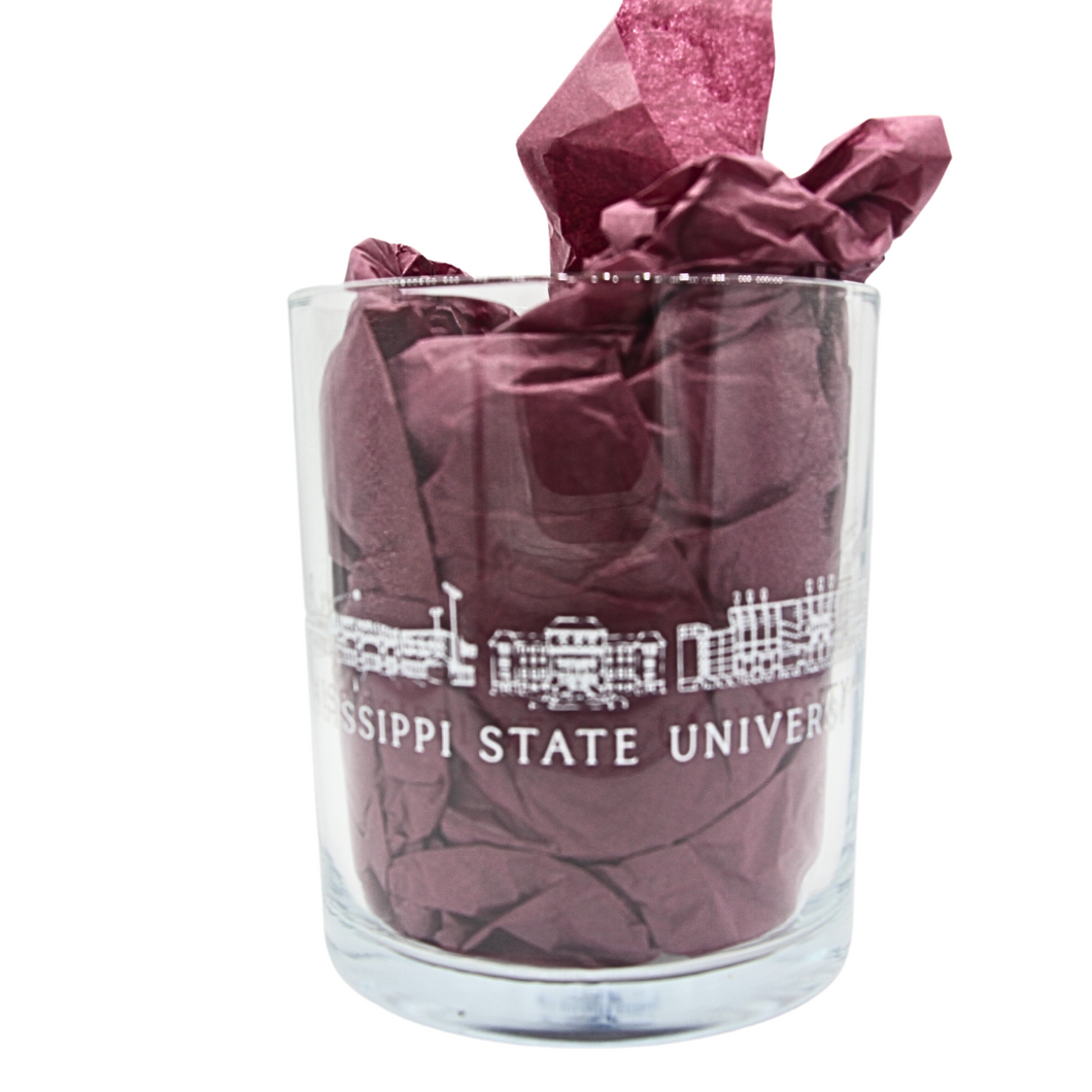 Mississippi State Skyline DOF Glass