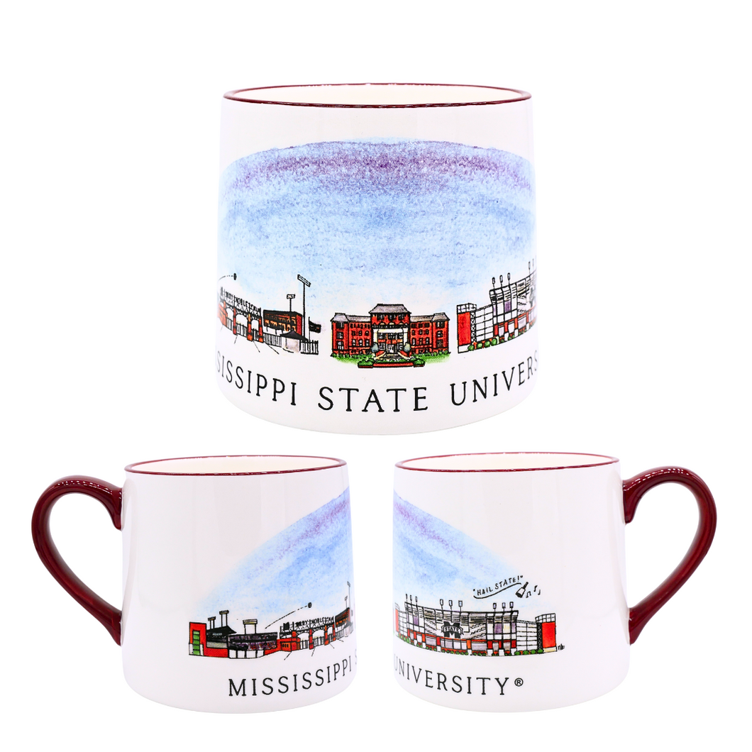 Mississippi State Skyline Ceramic Mug