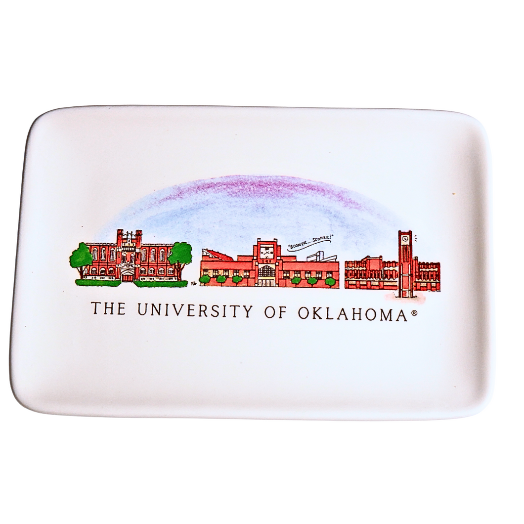 Oklahoma Skyline Ceramic Trinket Tray