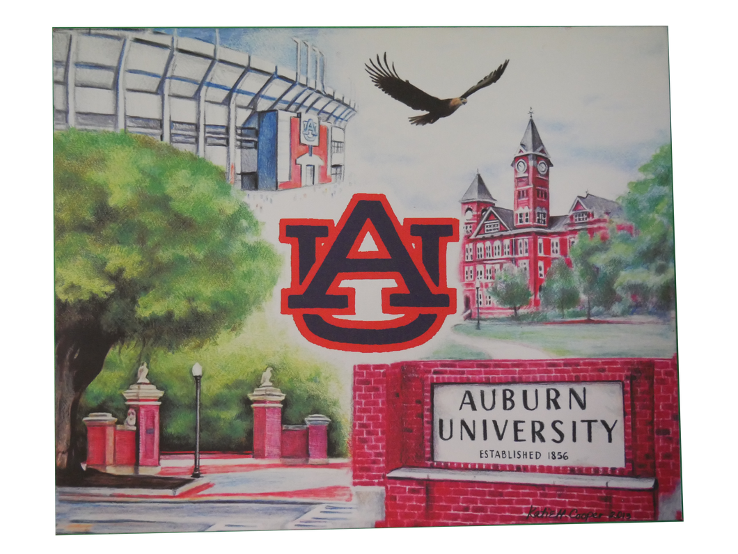Auburn Collage Canvas