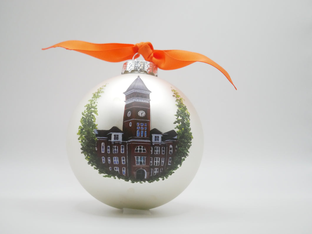 Clemson Landmark Glass Ball Ornament