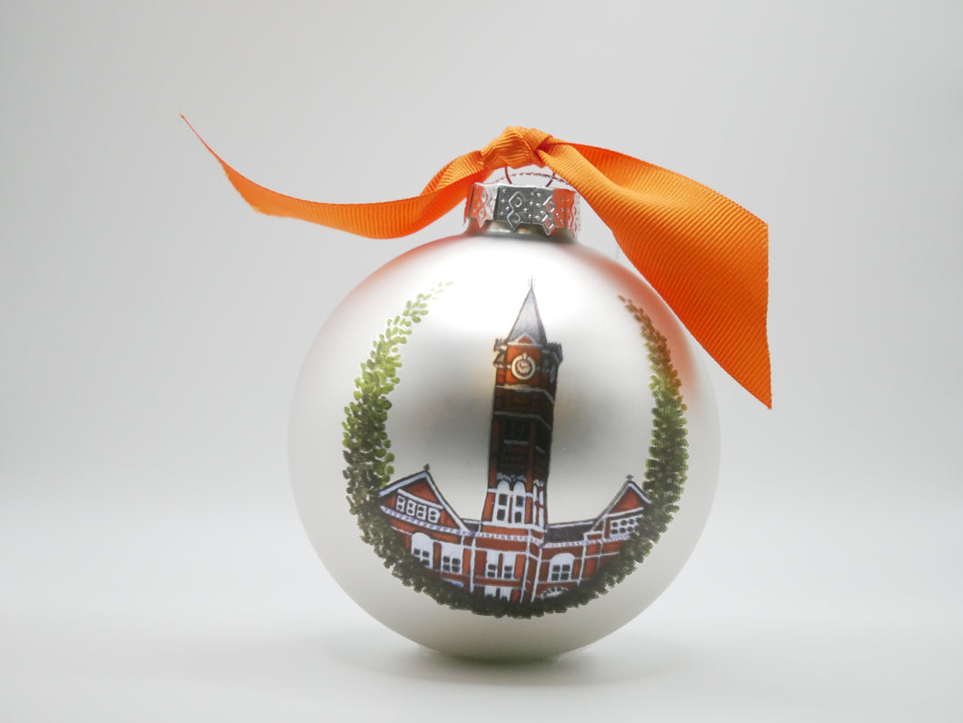 Auburn Landmark Glass Ball Ornament