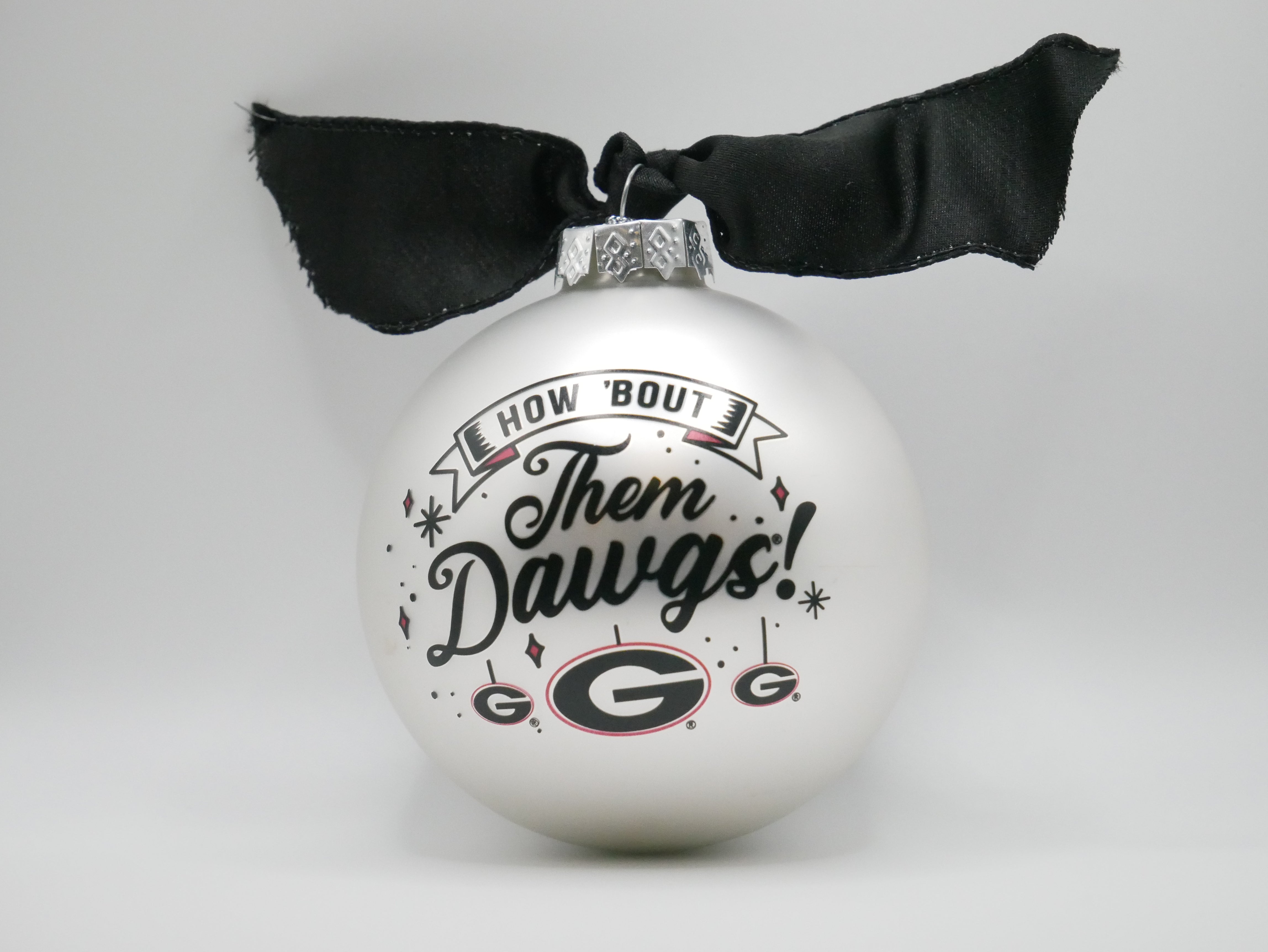 Georgia Mascot Glass Ball Ornament