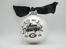 Load image into Gallery viewer, Georgia Mascot Glass Ball Ornament
