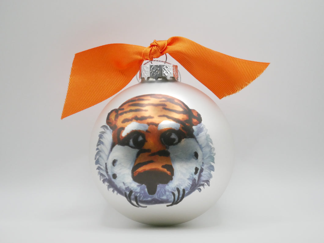 Auburn Mascot Glass Ball Ornament