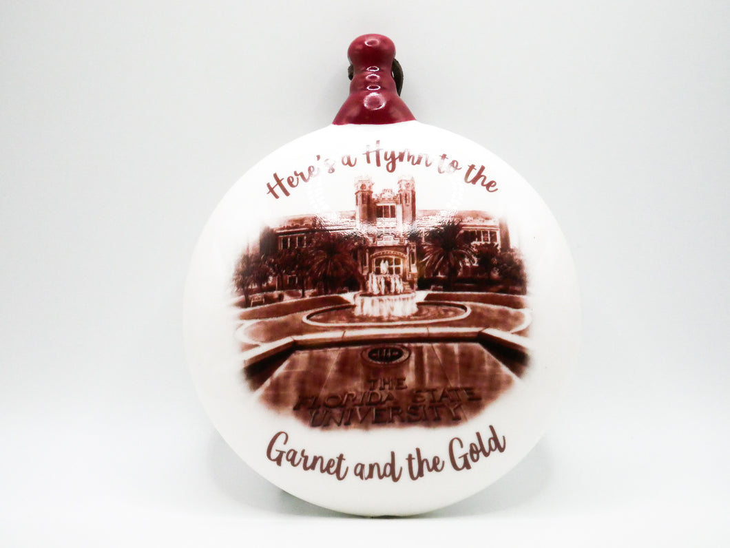 Florida State Campus Ceramic Puff Ornament