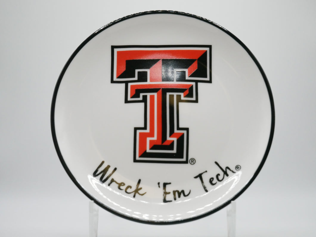 Texas Tech Logo Ceramic Trinket Tray