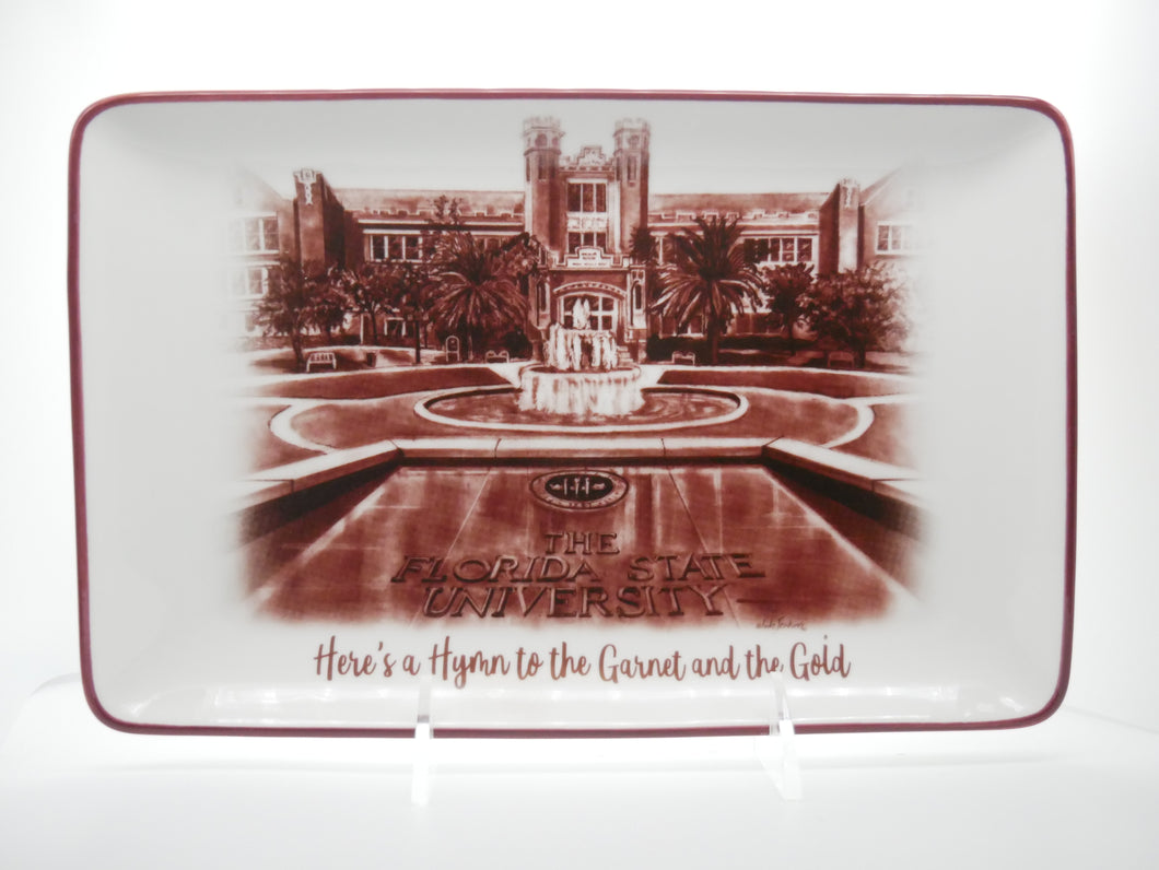 Florida State Campus Ceramic Trinket Tray 