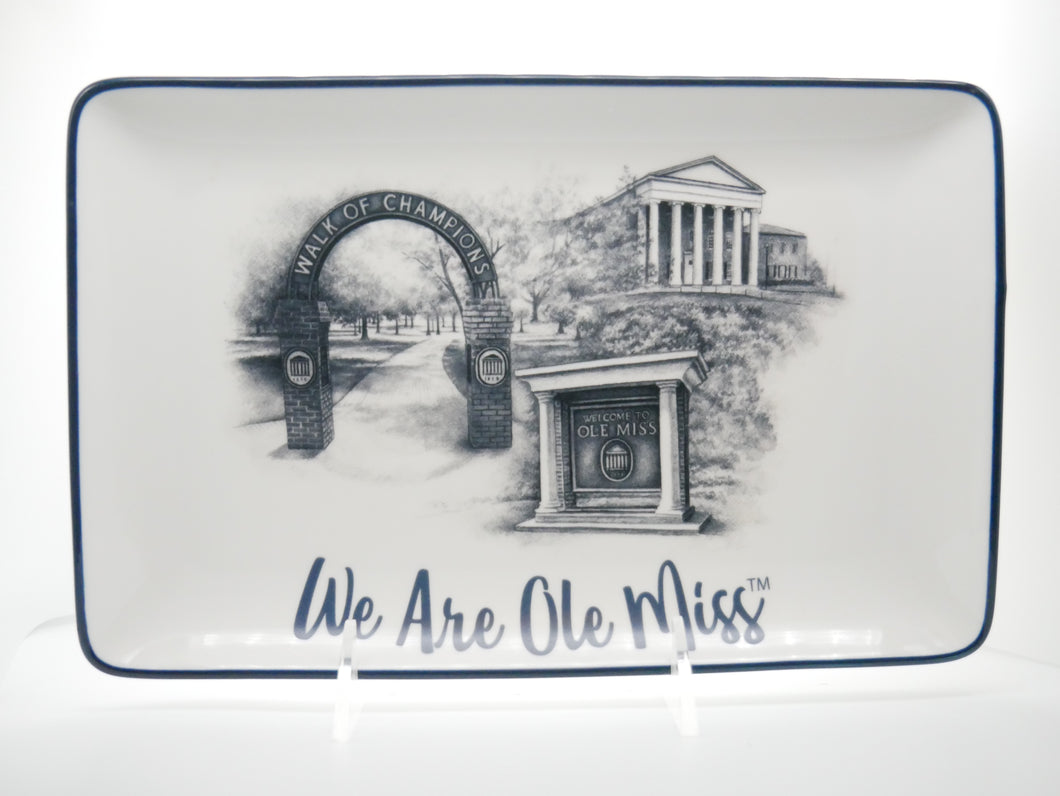 Ole Miss Campus Ceramic Trinket Tray -