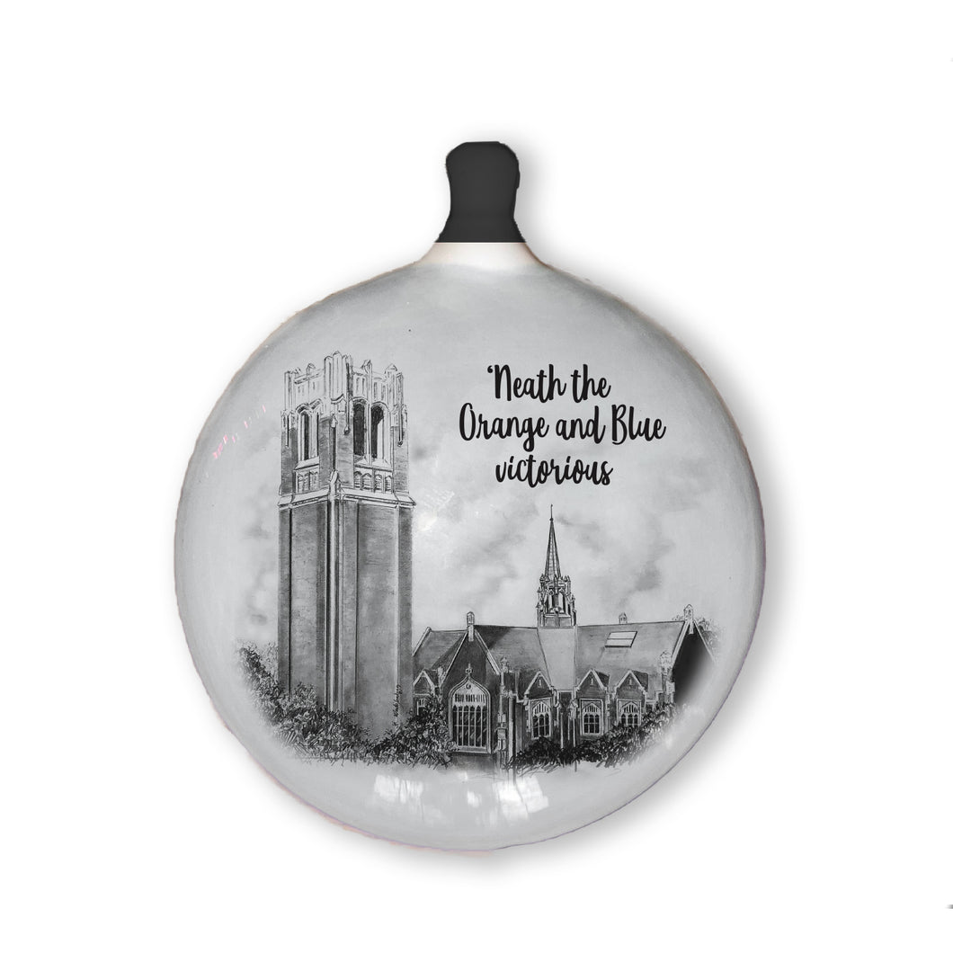 Florida Campus Ceramic Puff Ornament