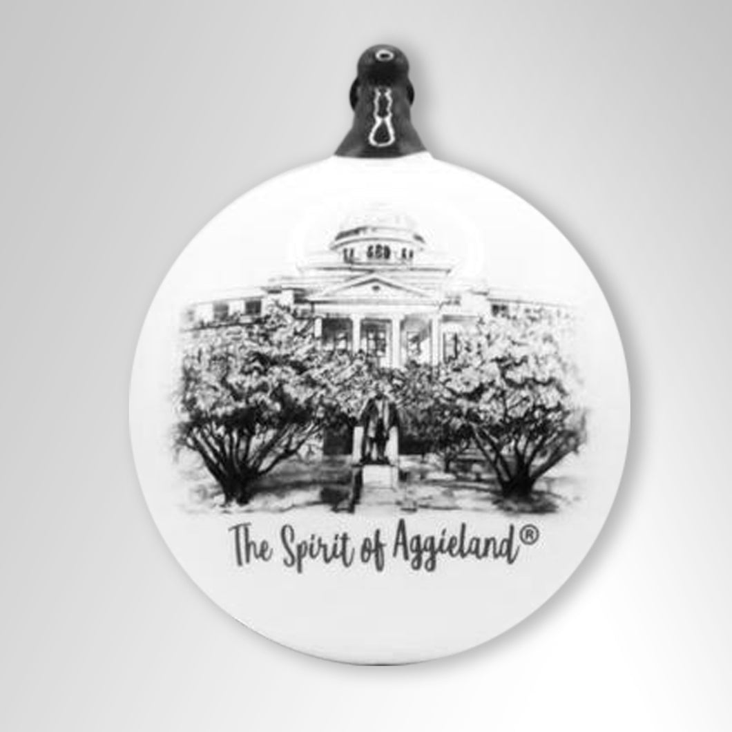 Texas A&M Campus Ceramic Puff Ornament