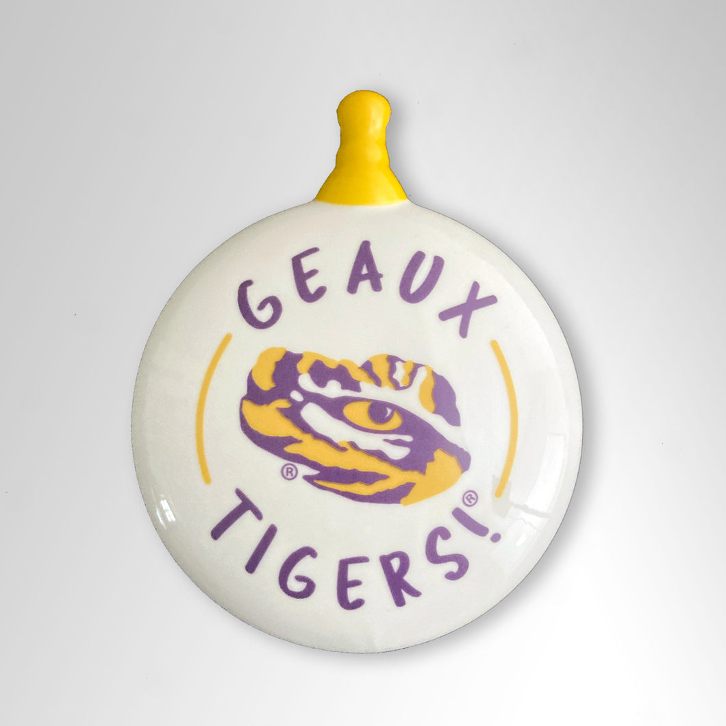 LSU Logo Ceramic Puff Ornament