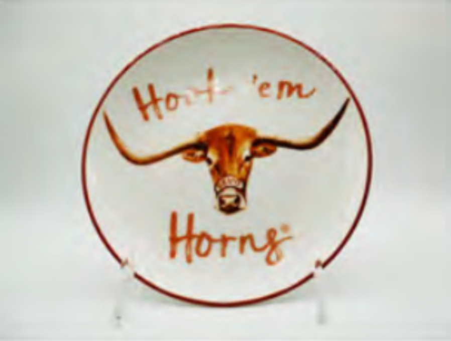 Texas Mascot Ceramic Trinket Tray