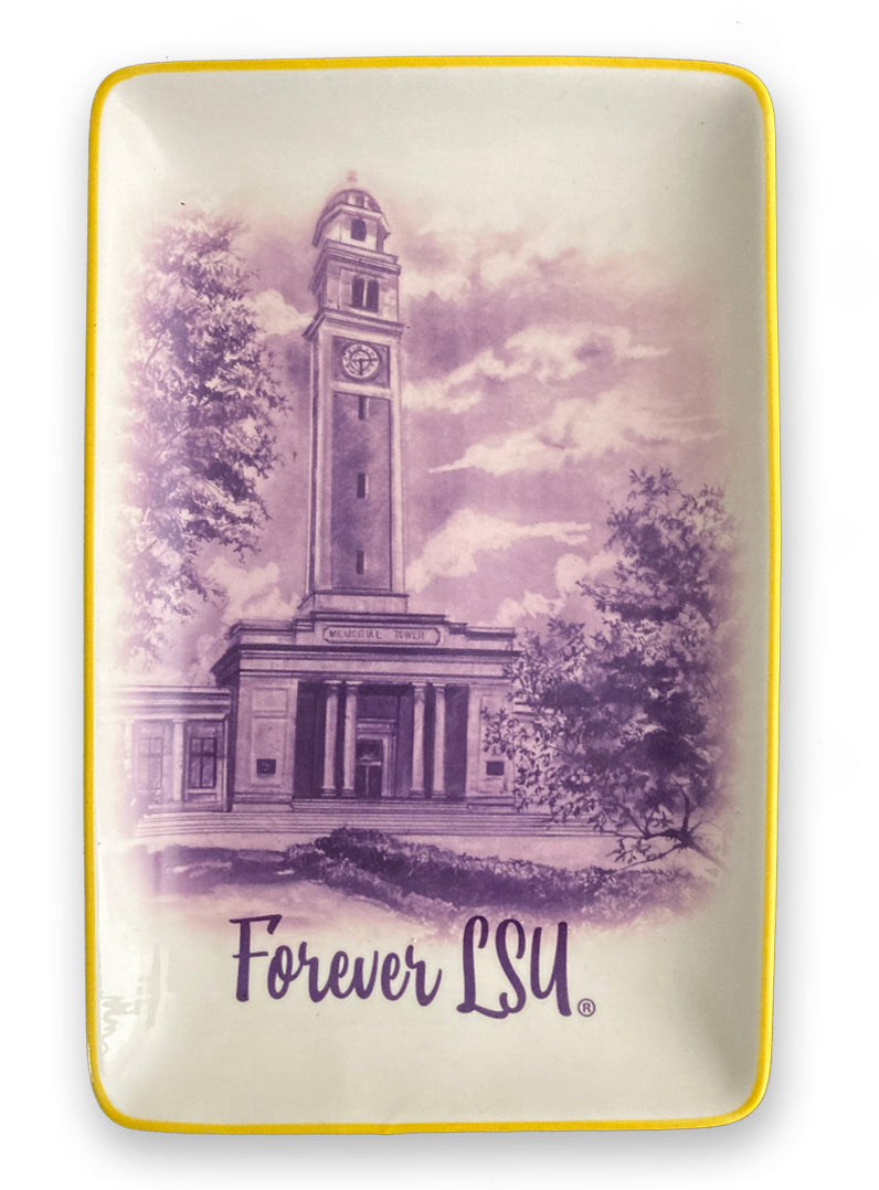 LSU Campus Ceramic Trinket Tray 