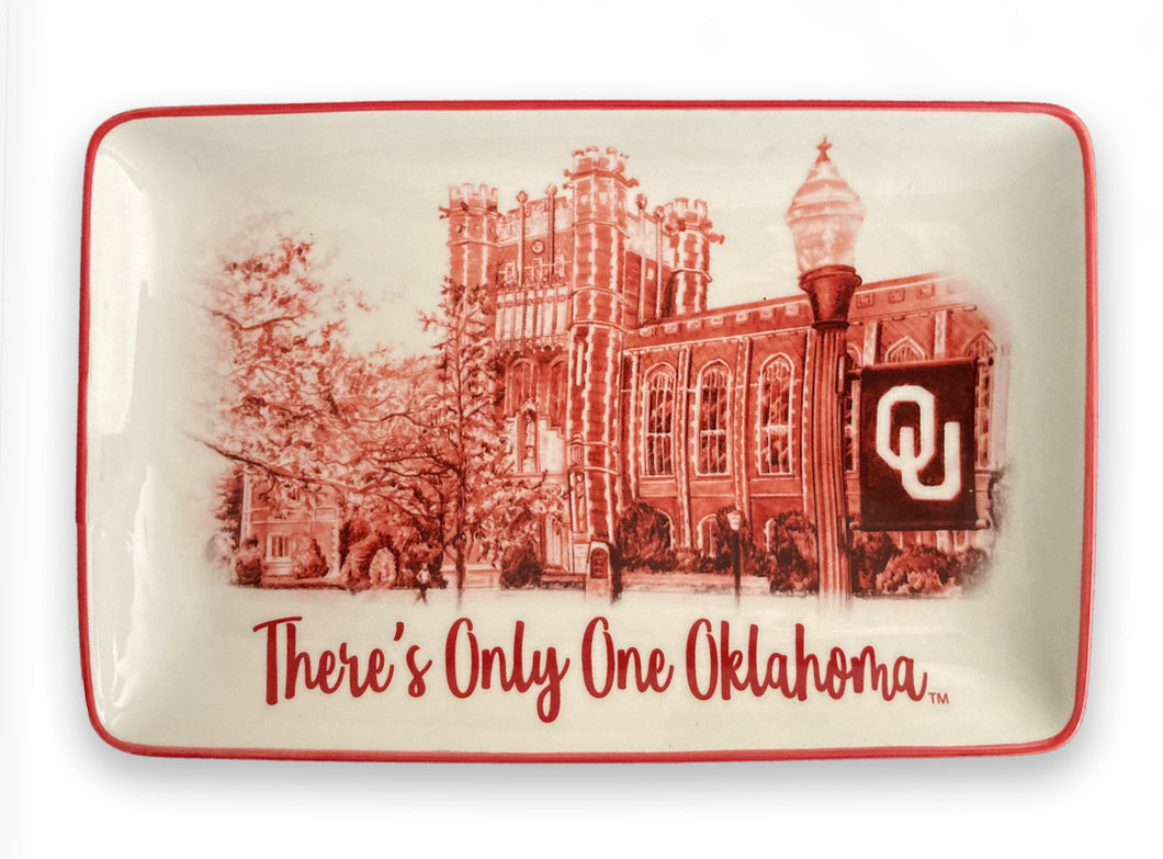 Oklahoma Campus Ceramic Trinket Tray 