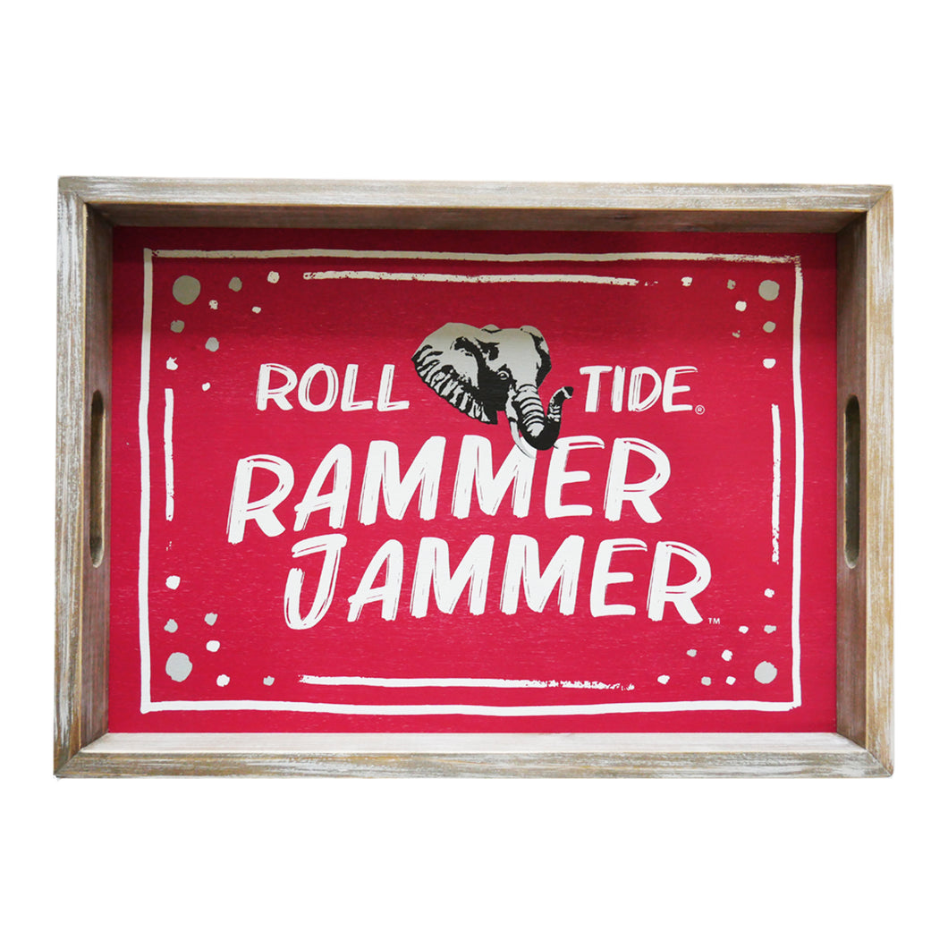 Alabama Spirit Wood Rectangle Tray