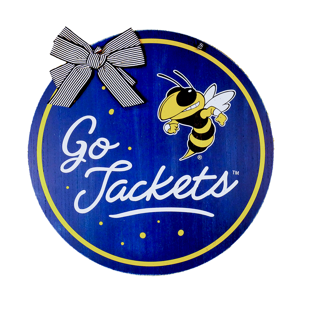 Georgia Tech Spirit Wood Door Hanger