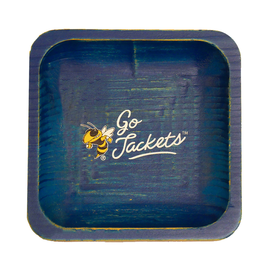 Georgia Tech Spirit Wood Trinket Tray