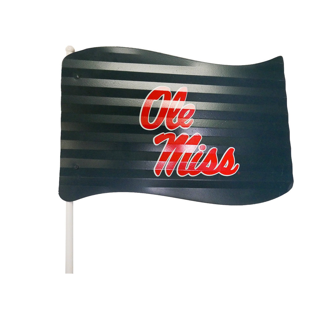 Ole Miss Metal Flag Garden Stake